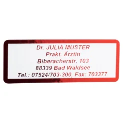 Namensaufkleber "Schrifttyp B" rot