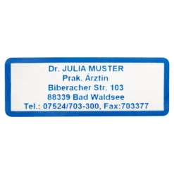 Namensaufkleber "Schrifttyp A" blau