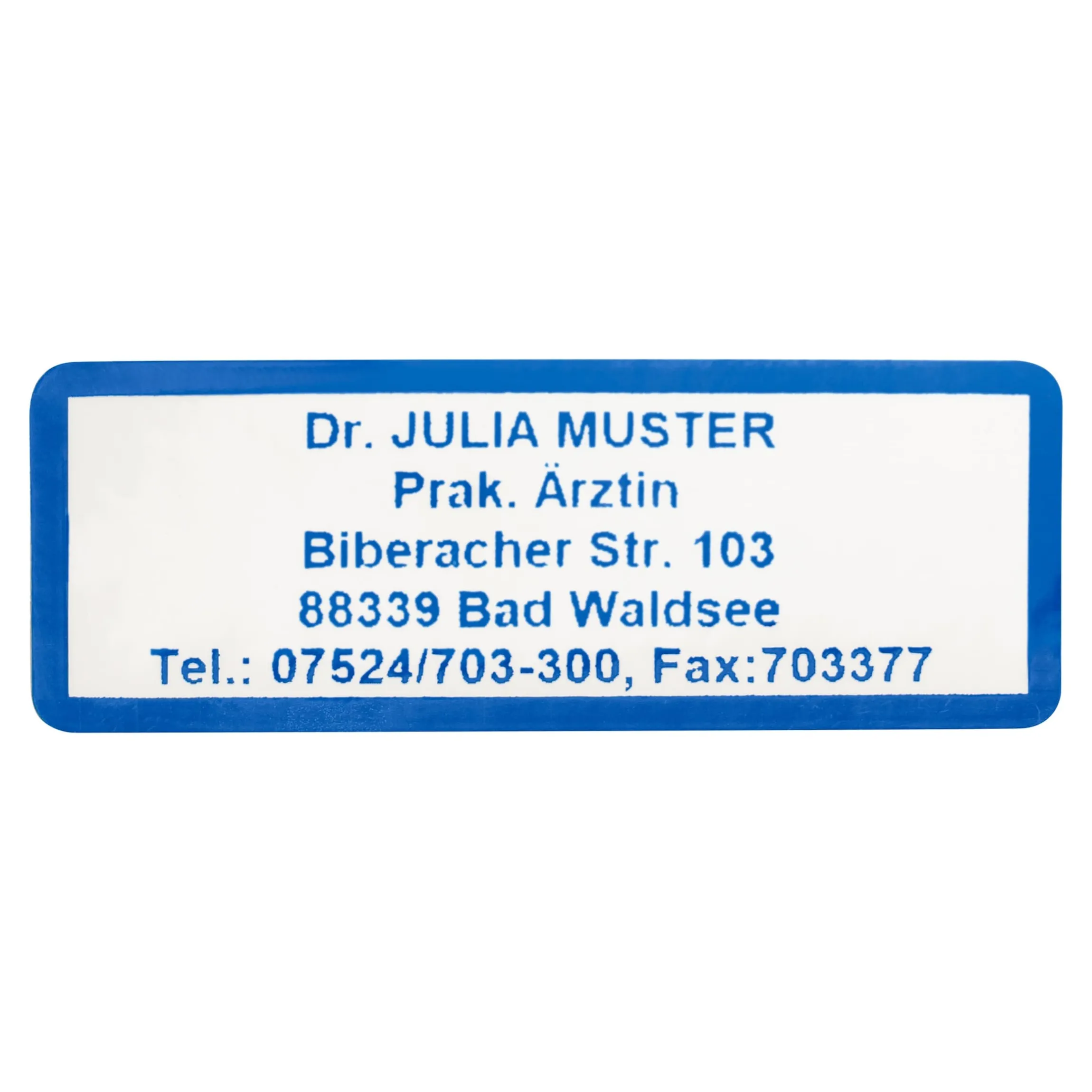 Namensaufkleber "Schrifttyp A" blau