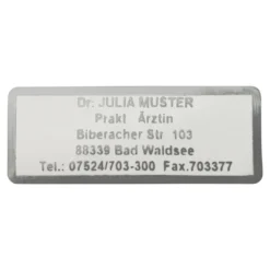 Namensaufkleber "Schrifttyp A" silber