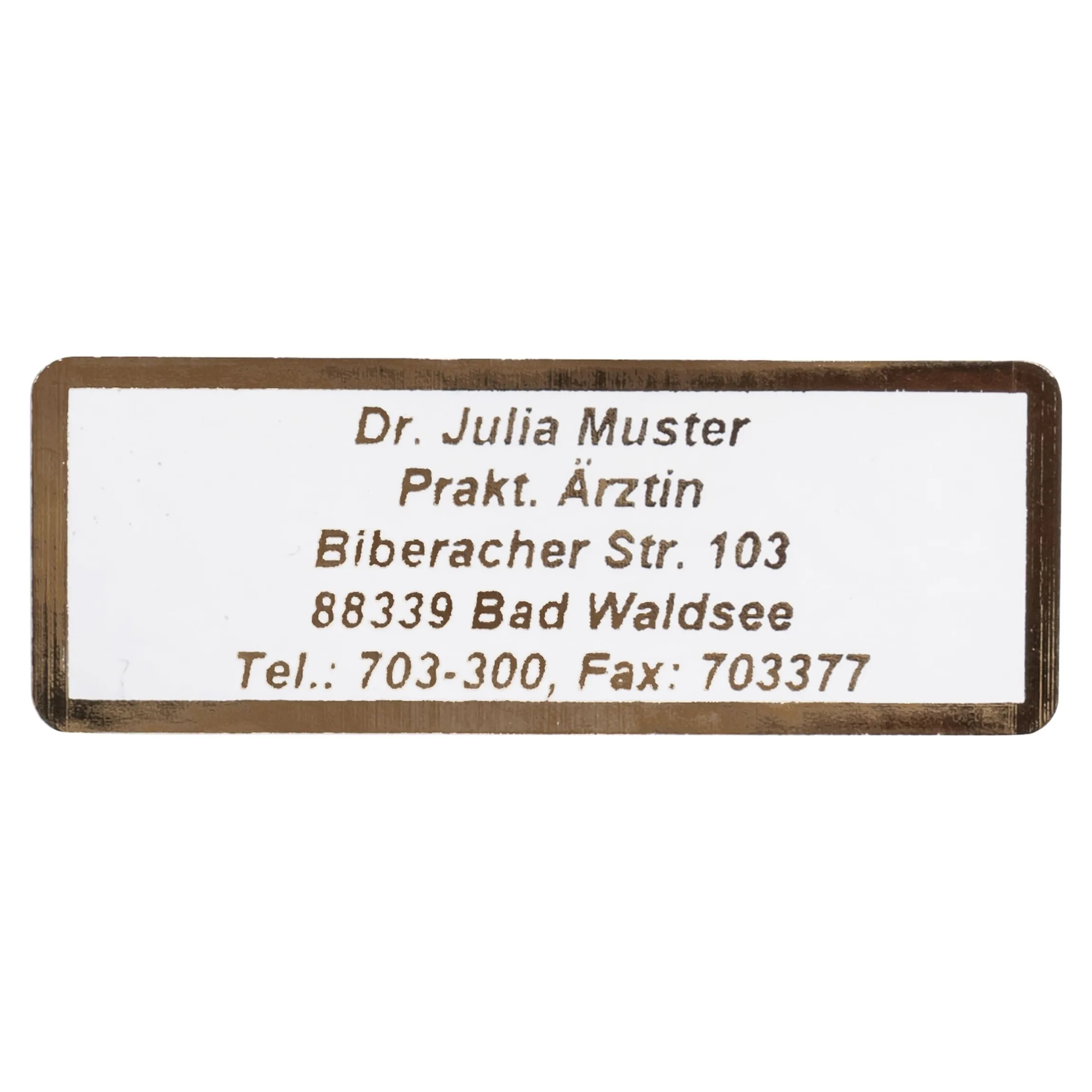 Namensaufkleber "Schrifttyp B" gold
