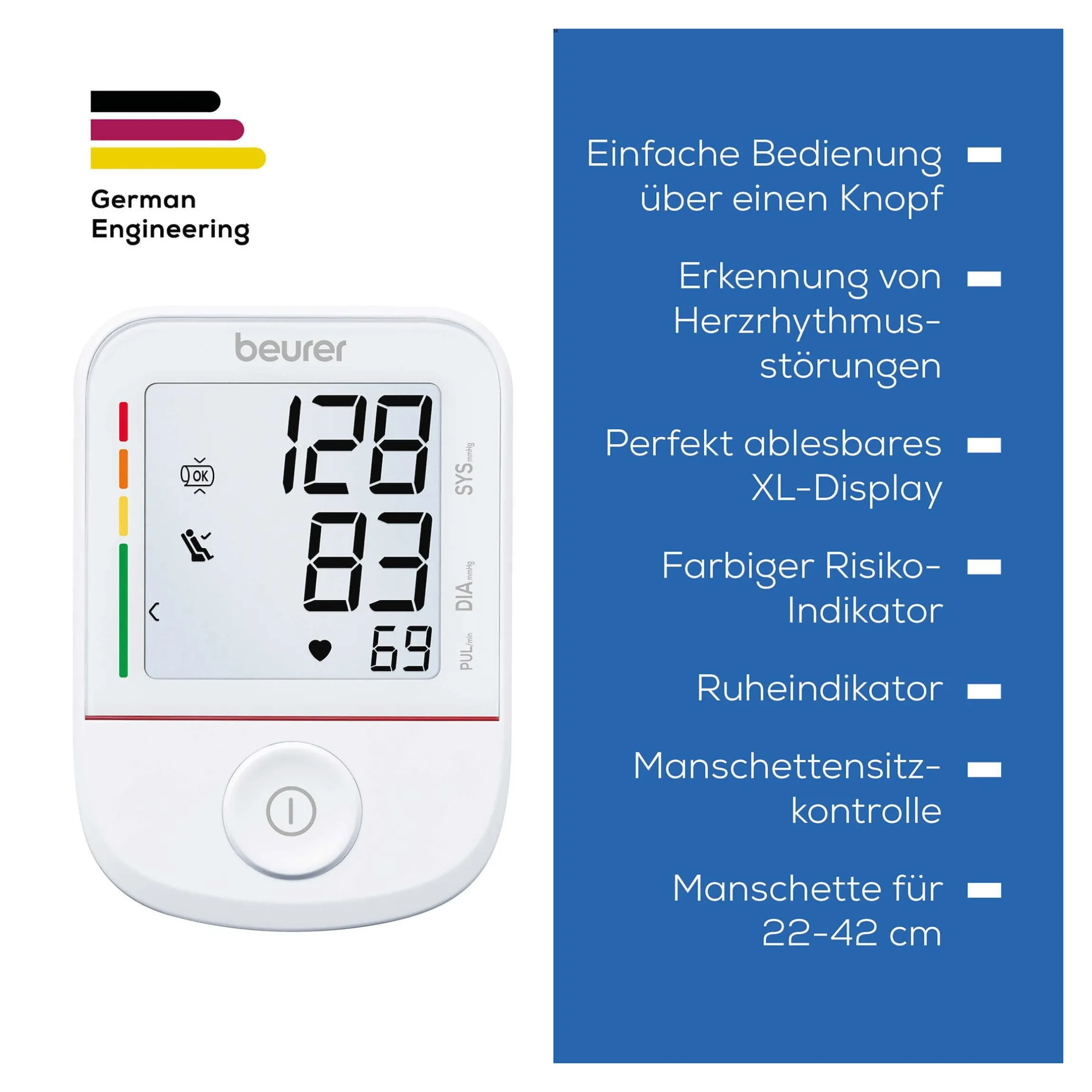 Oberarm-Blutdruckmessgerät BM 38