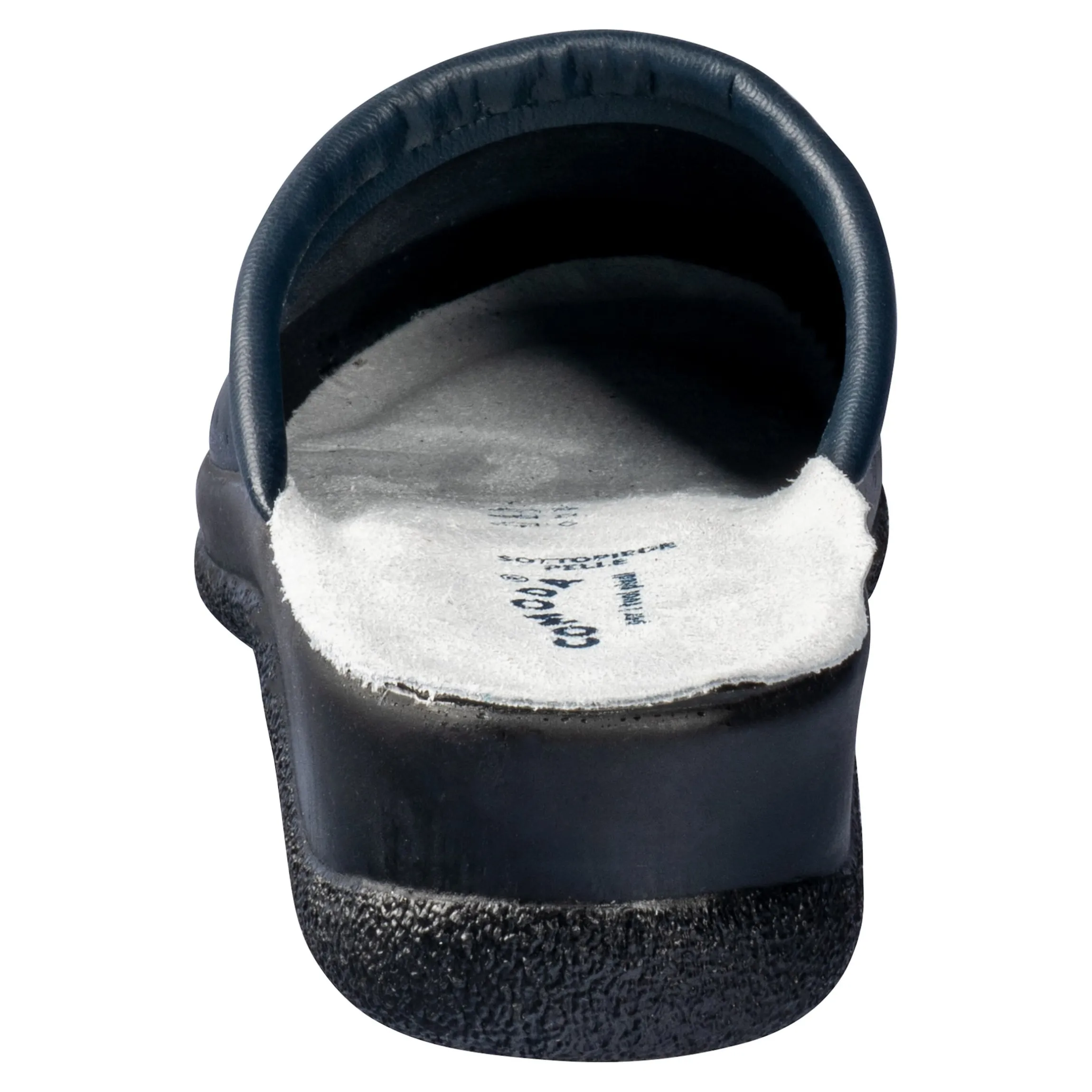 Pantolette mit Leder für Damen blau