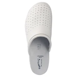 Pantolette mit Leder für Damen weiß