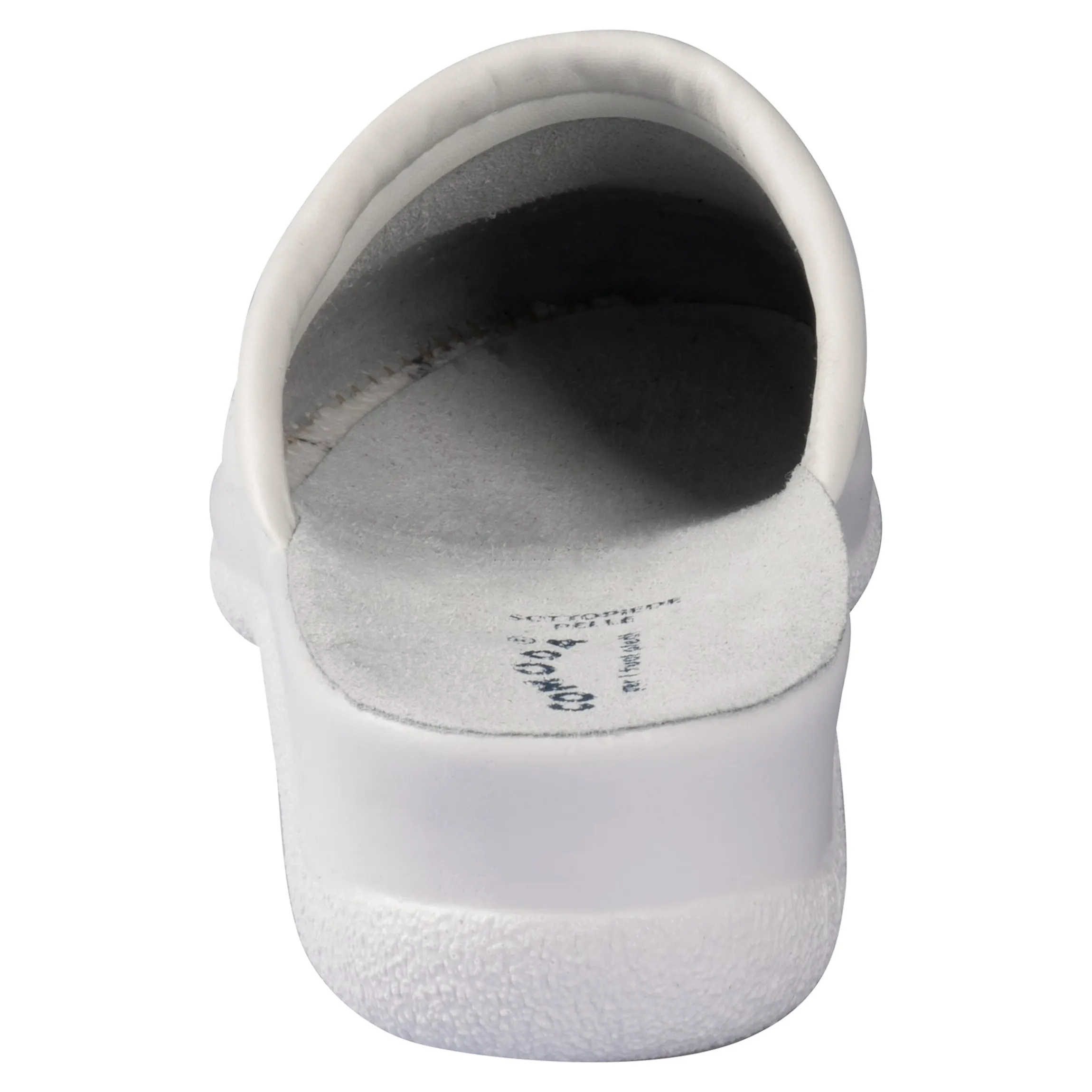 Pantolette mit Leder für Damen weiß