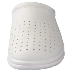 Pantolette mit Leder für Damen weiß