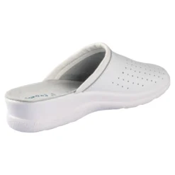 Pantolette mit Leder für Damen weiß
