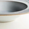 Pastateller-Set, Steinzeug TIEFER SEE Grau / Weiß