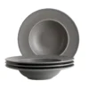 Pastateller Set, Steinzeug Unico Grau