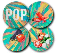 Pizzateller, Porzellan Pop