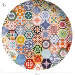 Platzteller-Set, Keramik Amarante 4 x Platzteller