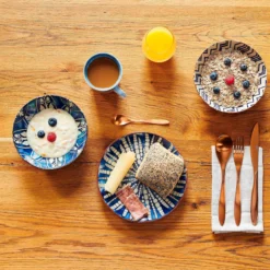 Platzteller-Set, Steinzeug Iberico Blue 4 x Platzteller