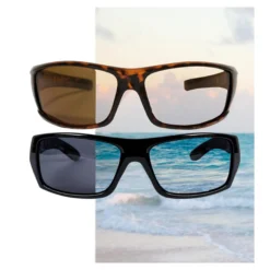Polarisierte Sonnenbrille HD Polar View, 3 Stück 2x schwarz + 1x hornoptik