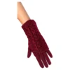 Pulswärmer-Handschuh „2 in 1“ bordeaux