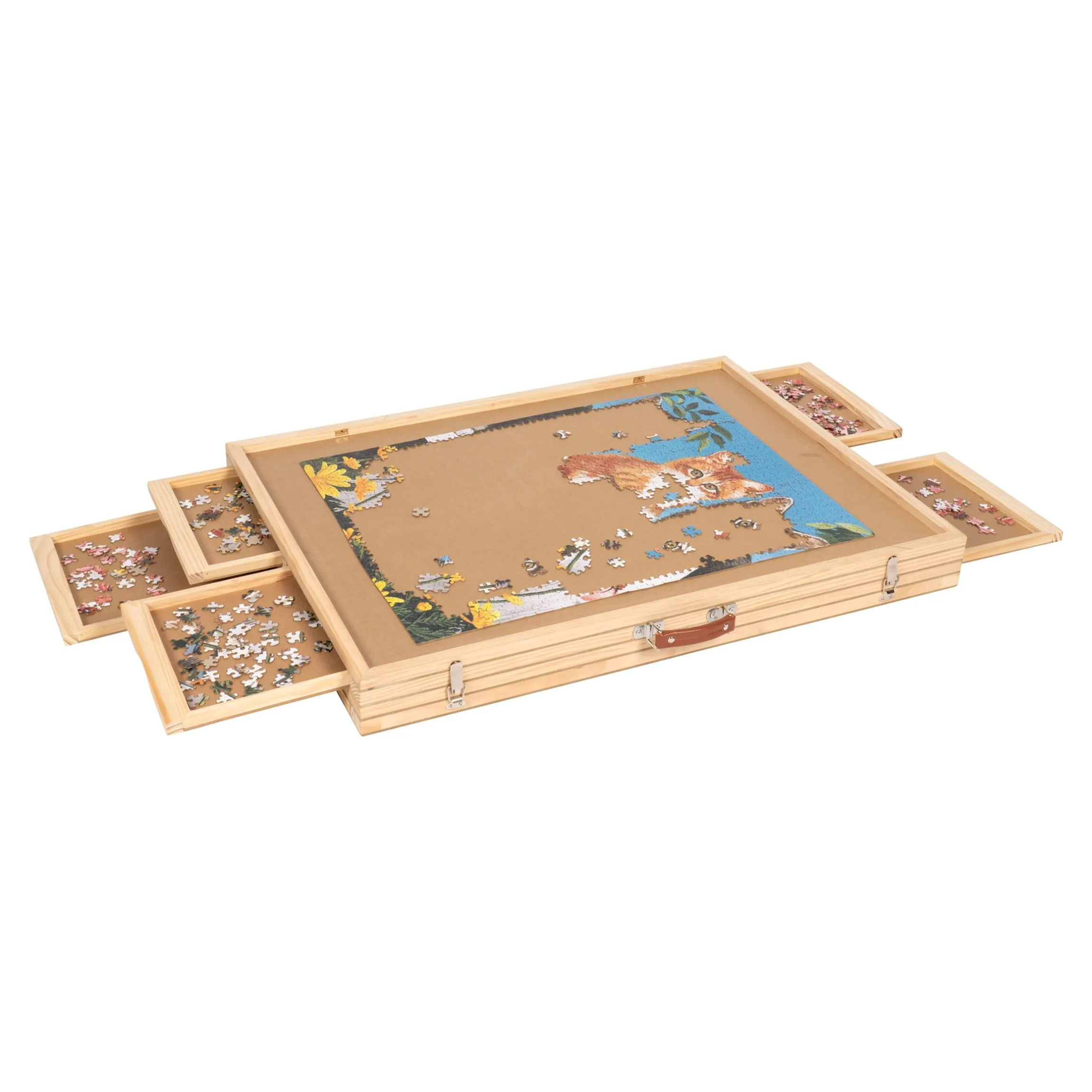 Puzzletisch mit 8 Schubladen, klappbar, inkl. Abdeckung, 1500 und 3000 Teile