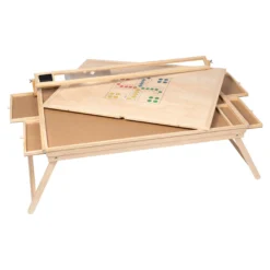 Puzzletisch "Premium" mit LED-Licht, 4 Schubladen, Lupe, mit Beinen, klappbar für 1500 Teile