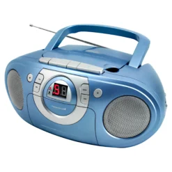 Radio-Kassettenspieler mit CD blau