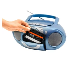 Radio-Kassettenspieler mit CD blau