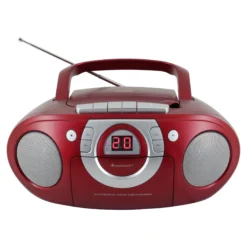 Radio-Kassettenspieler mit CD rot