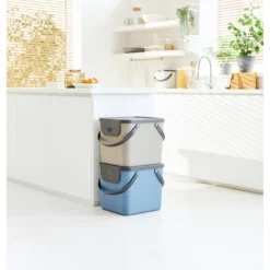 Recycling Müllsystem "ALBULA", 40 l beige