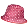 Regenhut mit Tasche "Punkte" bordeaux