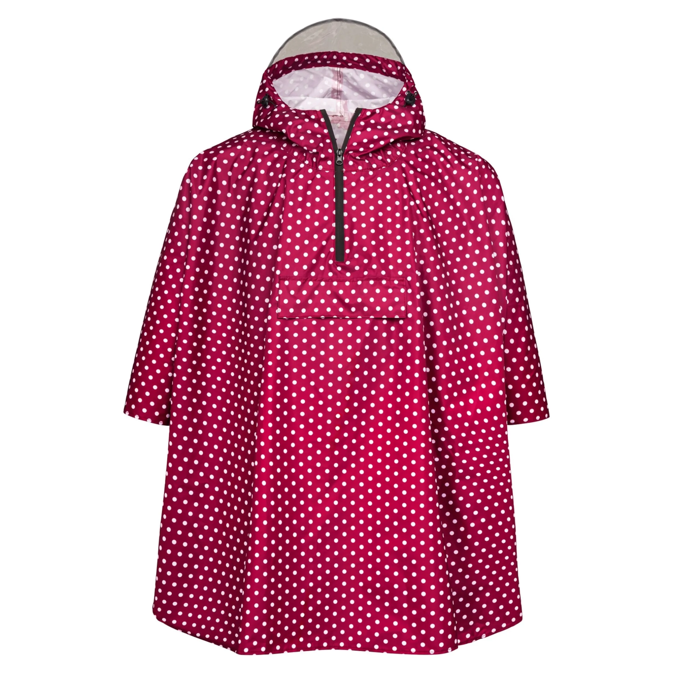 Regenponcho "Punkte" bordeaux