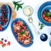 Salatschüssel-Set, Steinzeug Frozen Blau