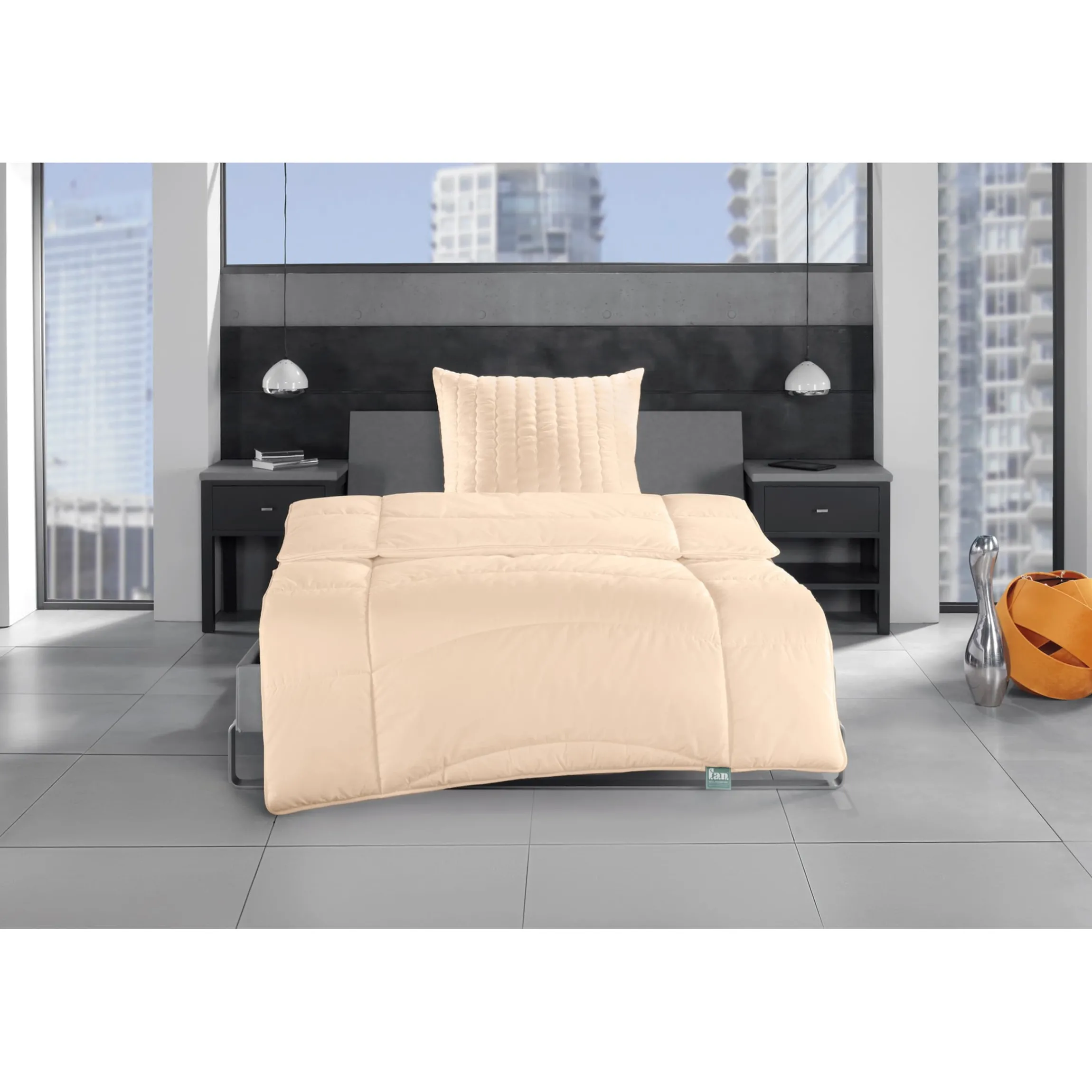 Schafwolle Antimilbe Leichtsteppbett 135/200