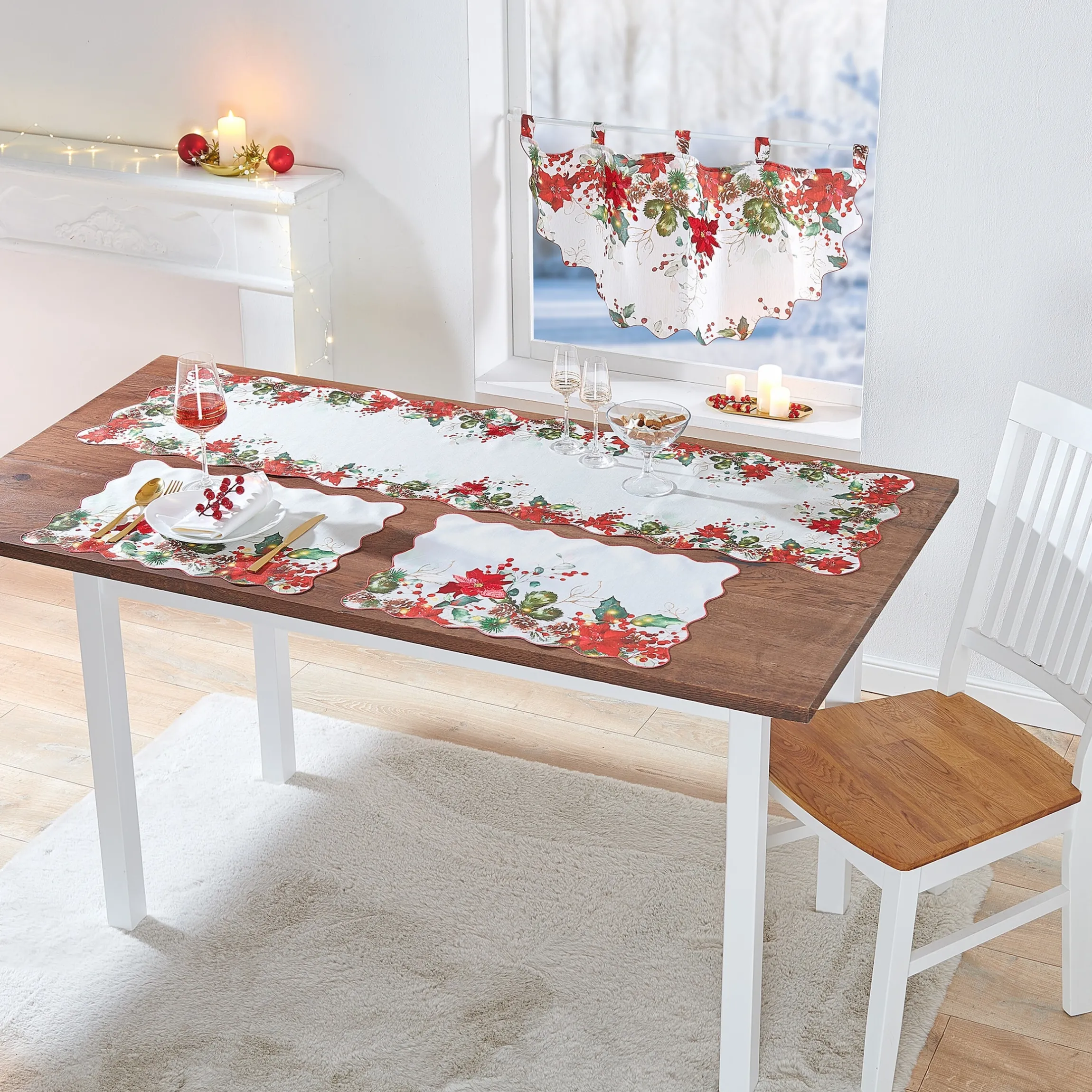 Scheibengardine „Weihnachtszauber“