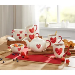 Schlemmer-Schalen-Set „Herz“, 4 Stück je 460 ml