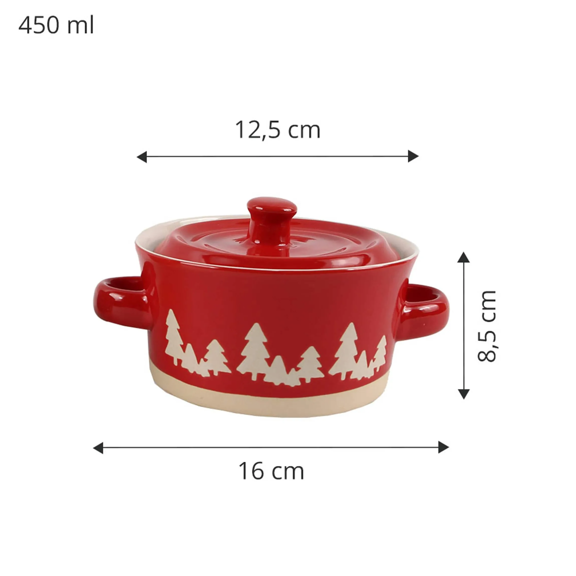 Schlemmer-Töpfchen „Tannenbäume“, 4 Stück