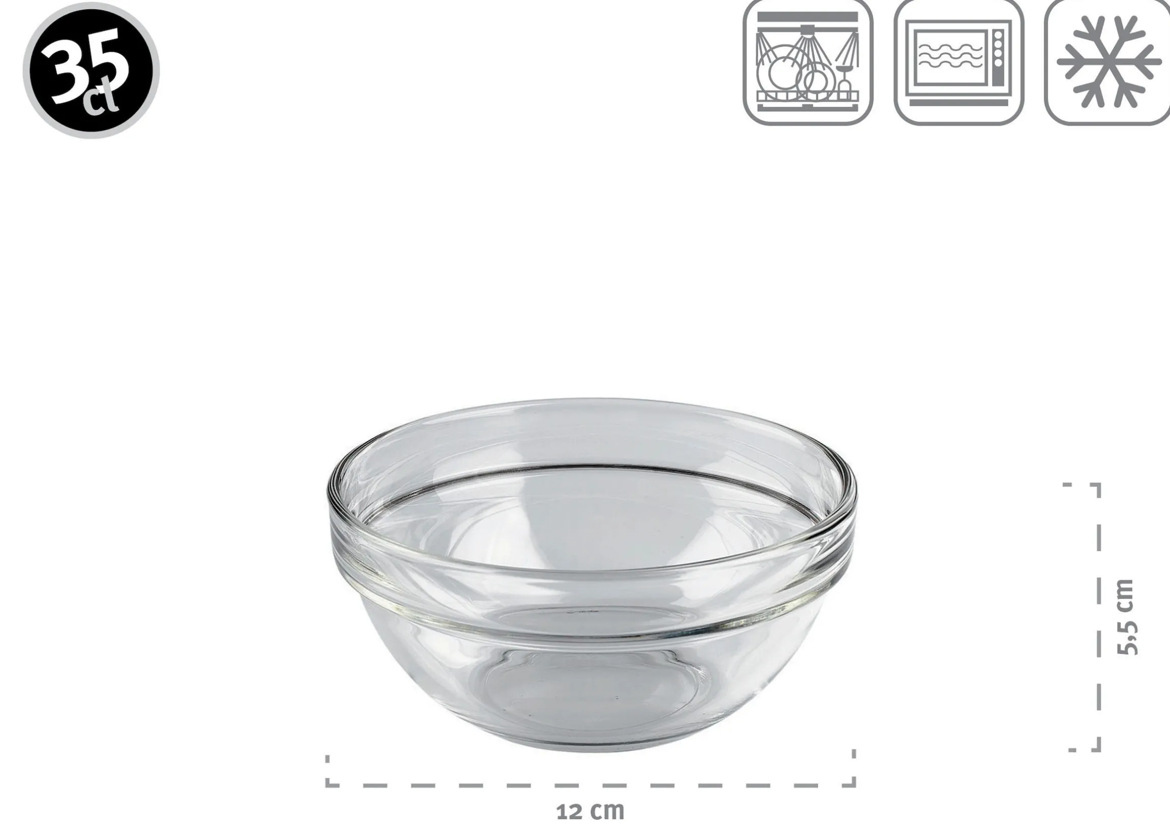 Schüssel 12 cm 6-er Set EMPILABLE