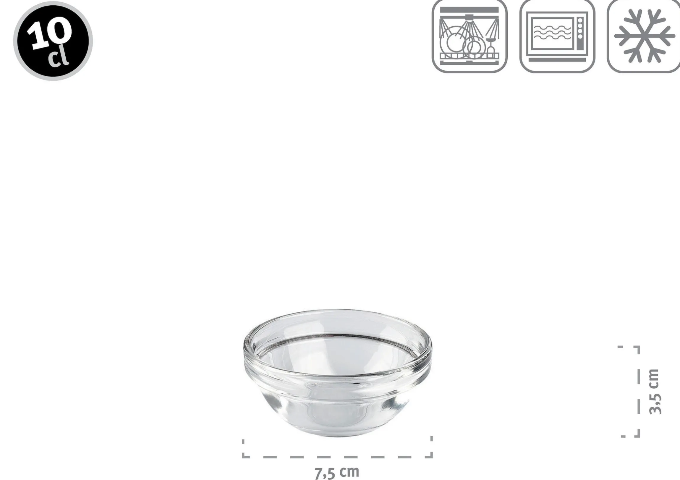 Schüssel 7,5 cm 6-er Set EMPILABLE