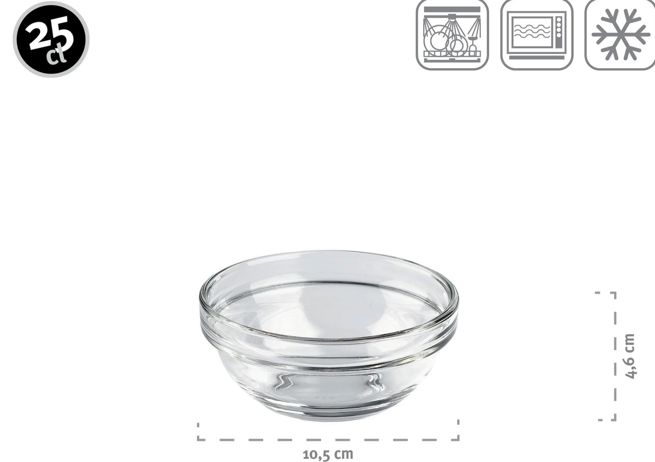 Schüssel 10,5 cm 6-er Set EMPILABLE