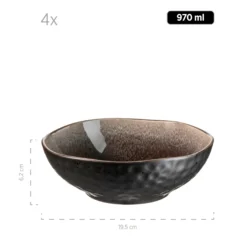 Schüssel-Set, Keramik Niara Organic 9 x Schüssel