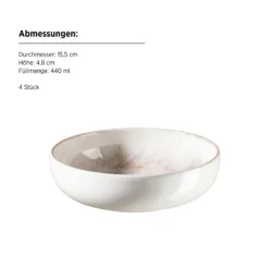 Schüssel-Set, Steinzeug Aquarellia
