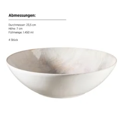Schüssel-Set, Steinzeug Aquarellia