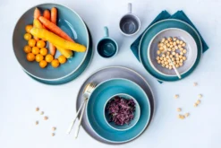Schüssel Set, Steinzeug Candy Blau