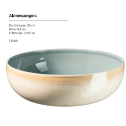 Schüssel Set, Steinzeug Candy Blau