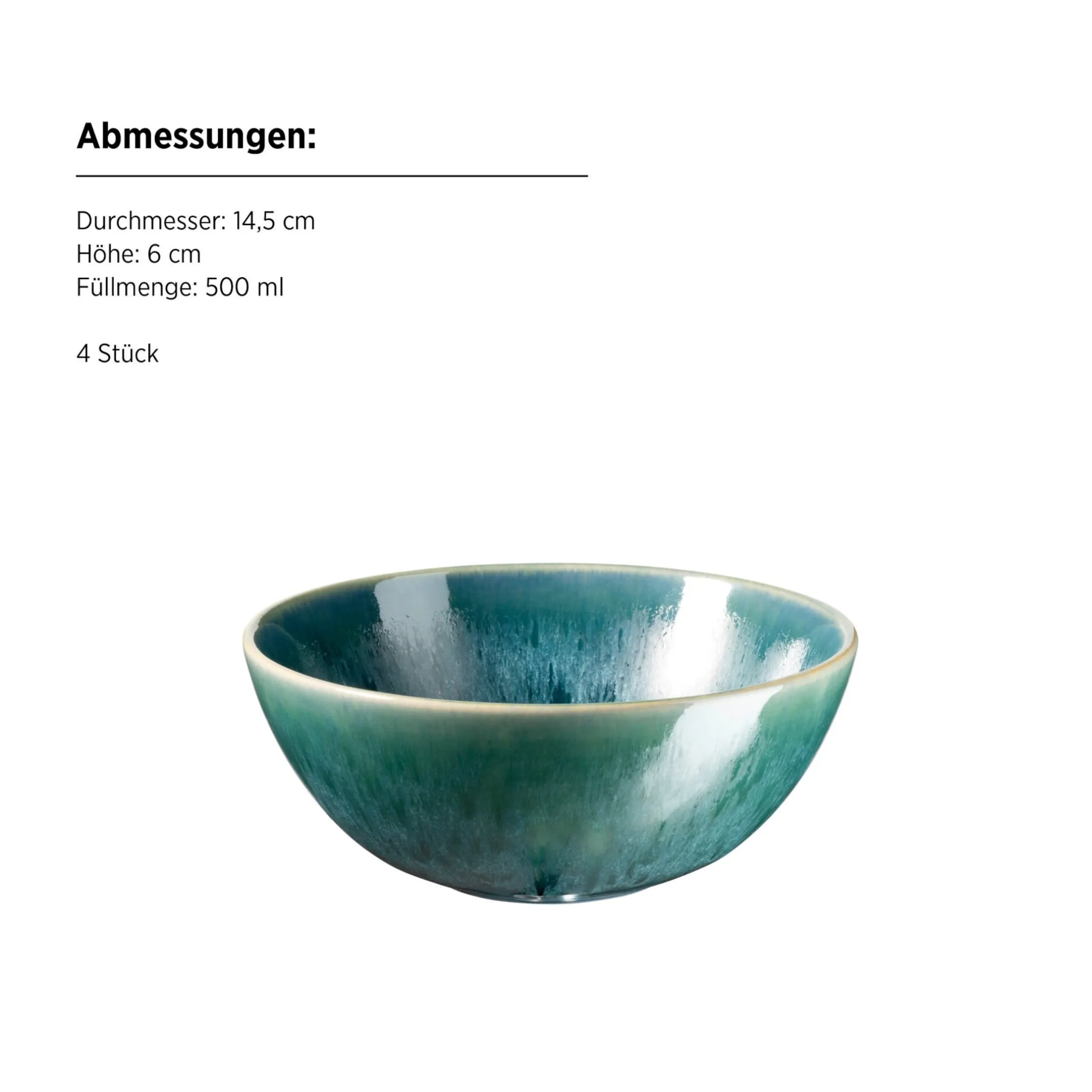 Schüssel-Set, Steinzeug Carellia Blau