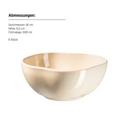 Schüssel Set, Steinzeug Cordelia Sand