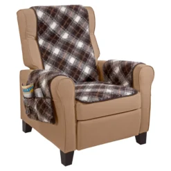 Sesselschoner aus Schurwolle tartan