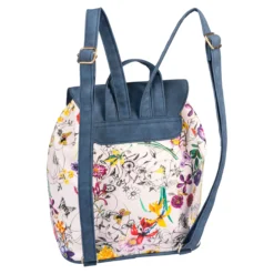Set Rucksack & Geldbeutel „Flower“, 2-teilig blau
