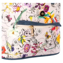 Set Rucksack & Geldbeutel „Flower“, 2-teilig blau