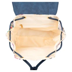 Set Rucksack & Geldbeutel „Flower“, 2-teilig blau