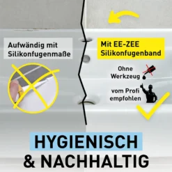 Silikonfugenband ee-zee für Waschtisch, Pissoir & Stand-WC 500 cm