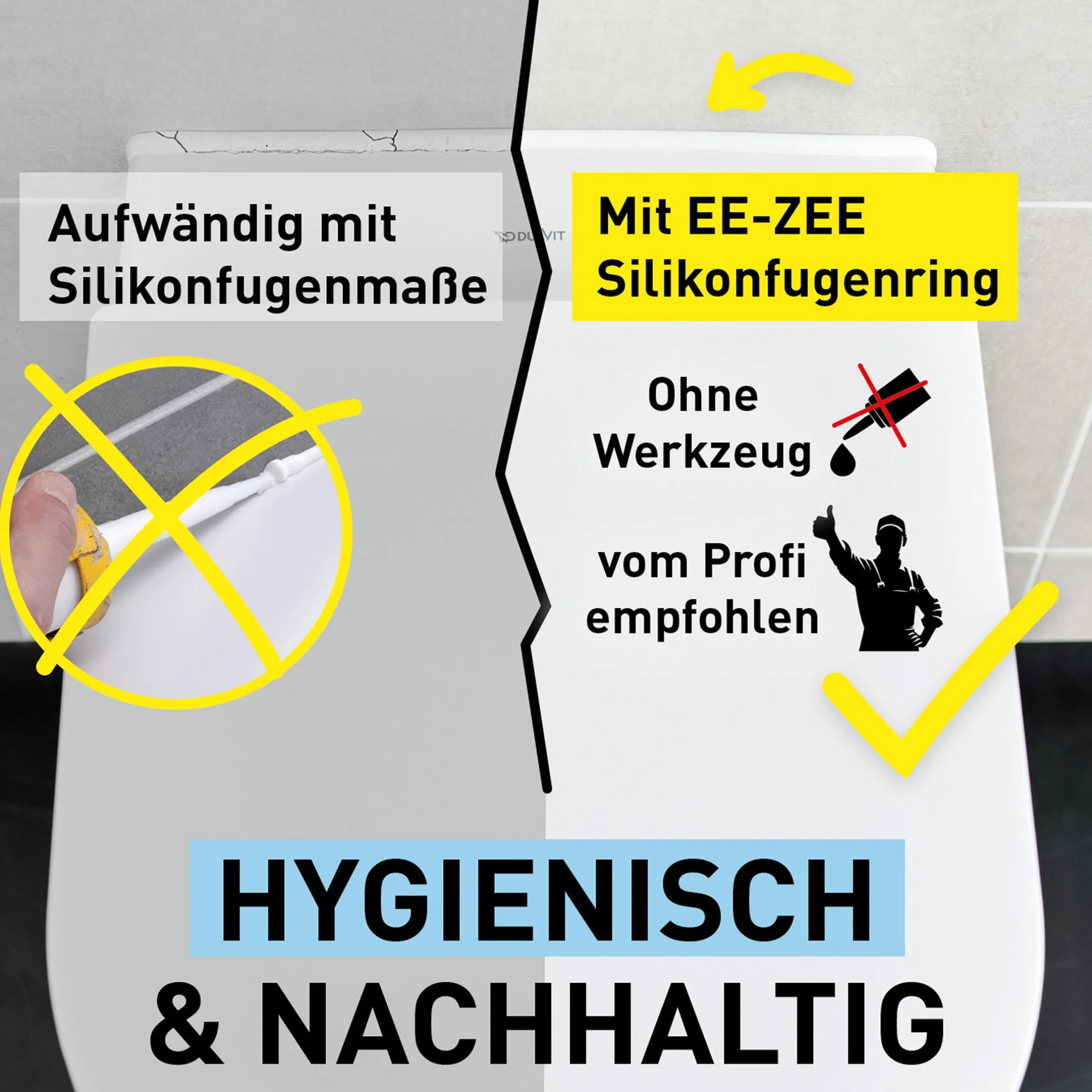 Silikonfugenring ee-zee für Wand-WCs, 80 cm