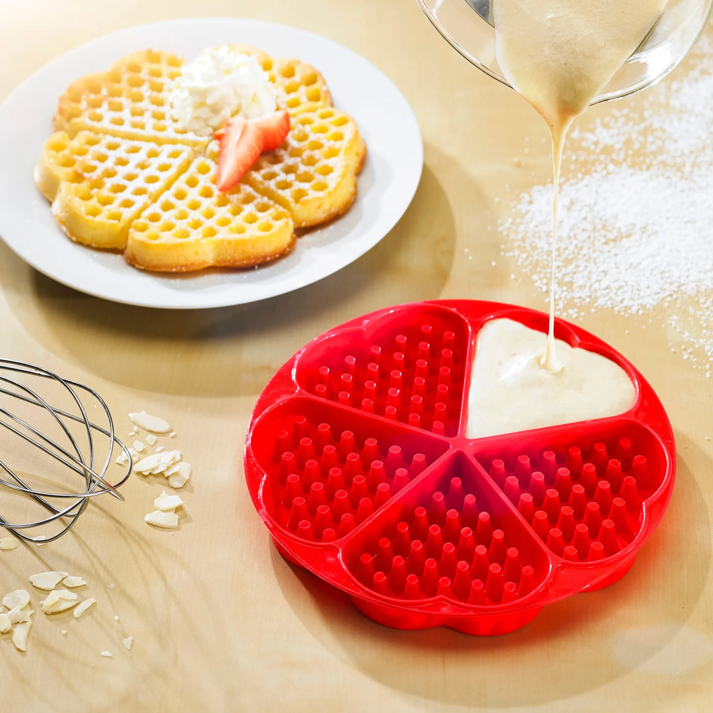 Silikon-Waffelform "Herz"