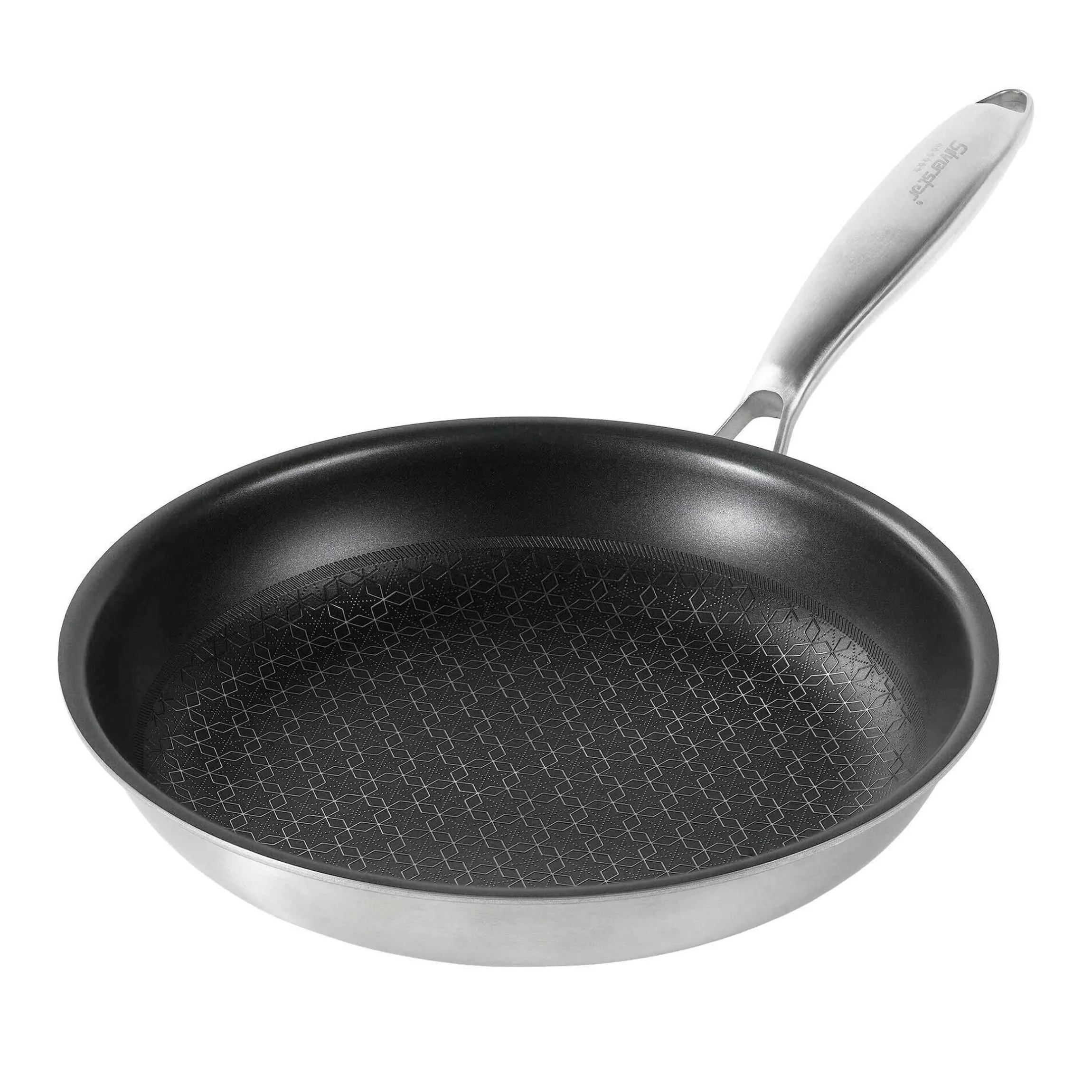 SILVERSTAR Edelstahlpfanne Bratpfanne 24 cm | ohne Deckel