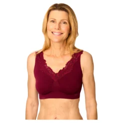 Soft-BH mit Spitze „Elegant“ bordeaux